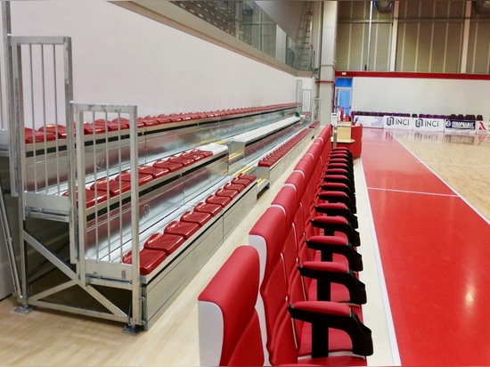 PREFABRICATED GRANDSTANDS AT THE SPORTS HALL OF CENTO