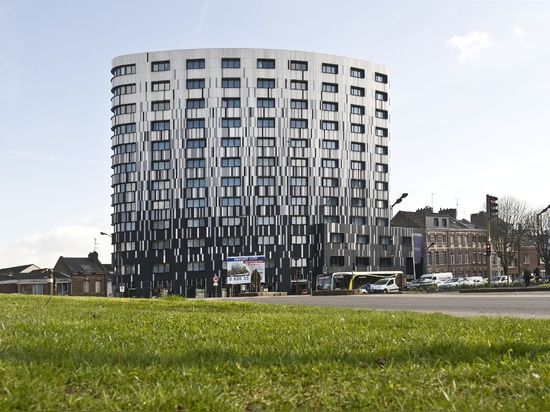 Terracotta ellipse tower