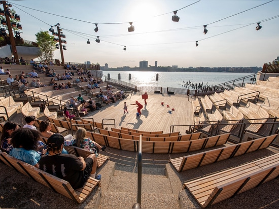 The Little Island amphitheatre can seat an audience of 700