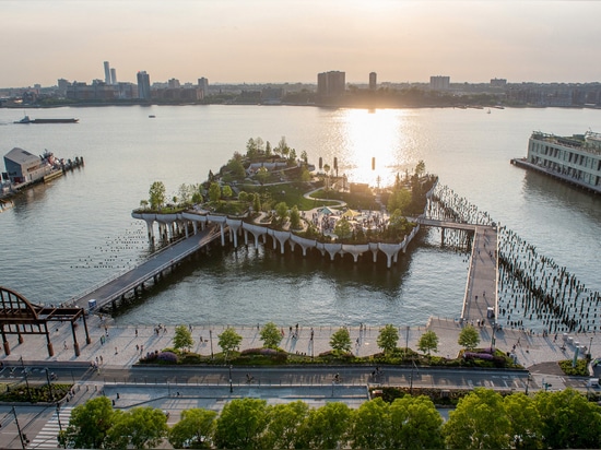 Bridges connect Little Island to the Manhattan mainland