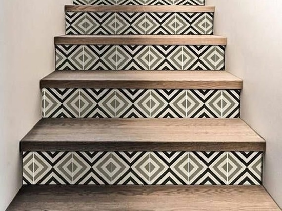 The matte surface of our patterned cement tile makes whatever pattern you choose pop