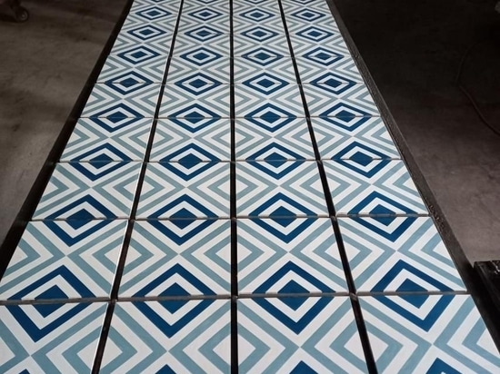 Patterned tile available in geometric patterns