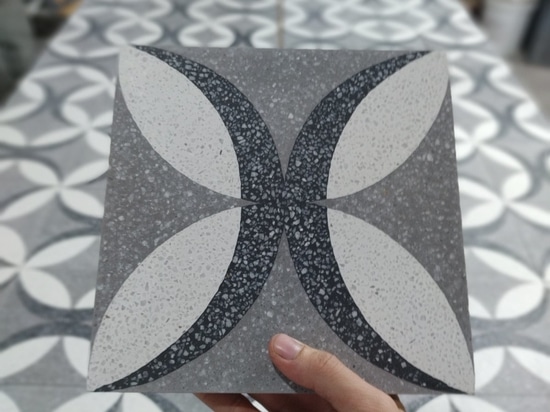 Accent for the wall with terrazzo cement tiles