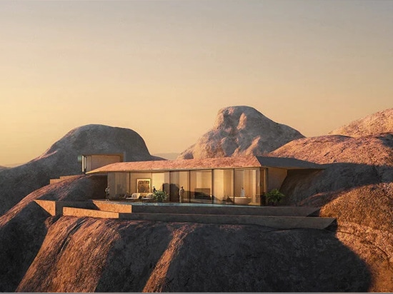 oppenheim architecture breaks ground on desert rock resort in the mountains of saudi arabia