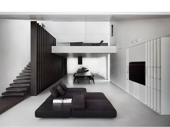 the main space, on the ground floor, is a mixture of functions