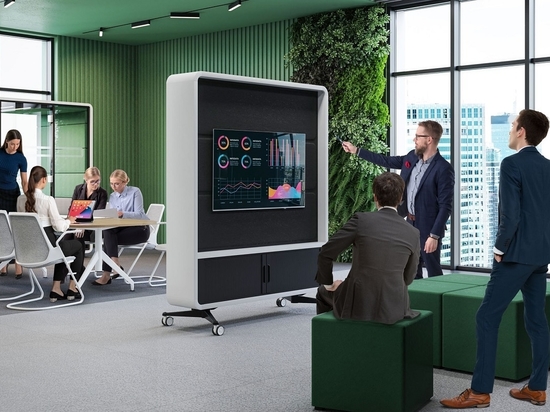 HushWall office divider on wheels
