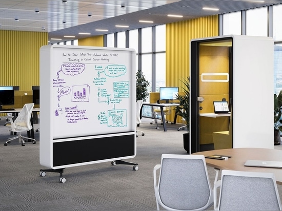 HushWall mobile whiteboard for office