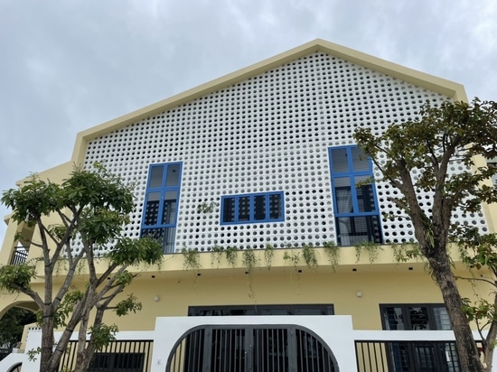 Beautiful facade with ventilation blocks