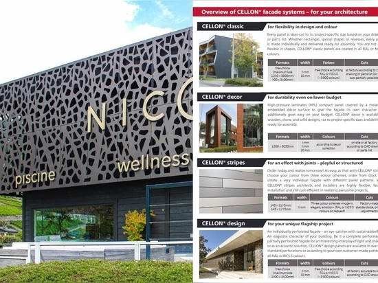 Ventilated Façade Solutions in CELLON® From architectural ideas to tangible projects Exterior Applications Ventilated Façade