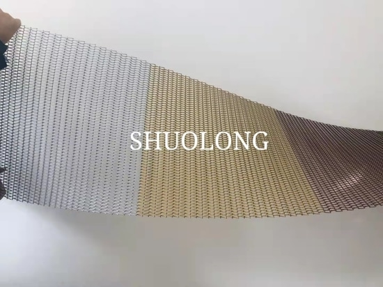 Stainless Steel Chain Link Mesh Belt Curtain Fabrics