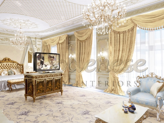 Luxury Bespoke Bedroom Design Idea Gorgeous Classical Bedroom For Villa In Riyadh, Saudi Arabia