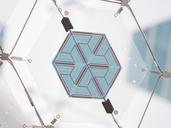 detail of the individual hexagonal unit, the connectors were developed by lapp specifically for the installation