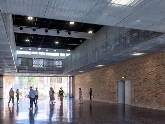 The large-scale Hangar in the Royal College of Art’s new £135m design and innovation campus, designed by Herzog & de Meuron.