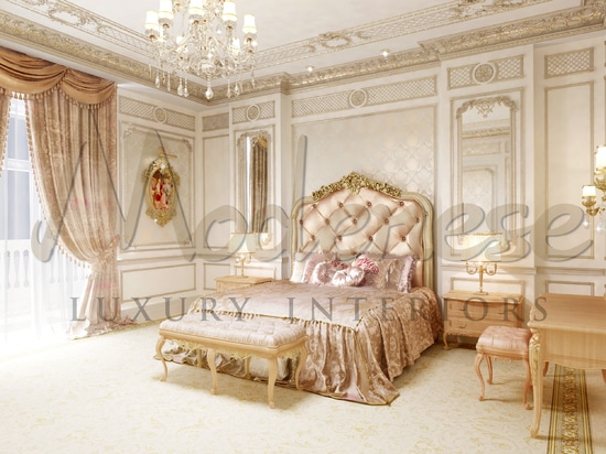 Royal Bedroom Design In Baroque Style In Doha, Qatar