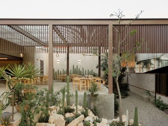 An old factory converted into a trendy restaurant in Oaxaca