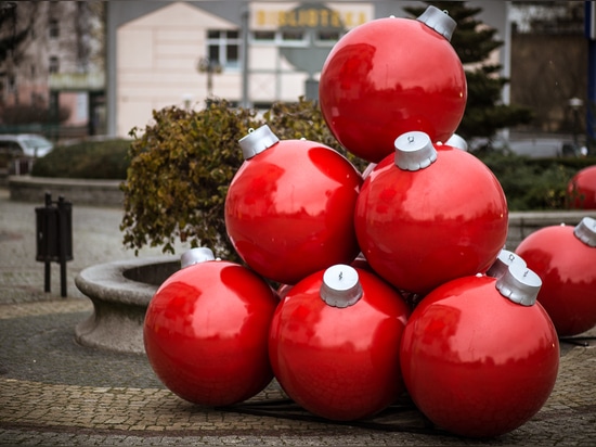 large christmas baubles for public spaces - terrachristmas