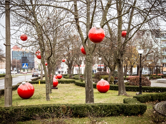 large christmas baubles for public spaces - terrachristmas