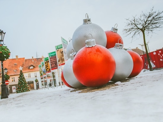 large christmas baubles for public spaces - terrachristmas