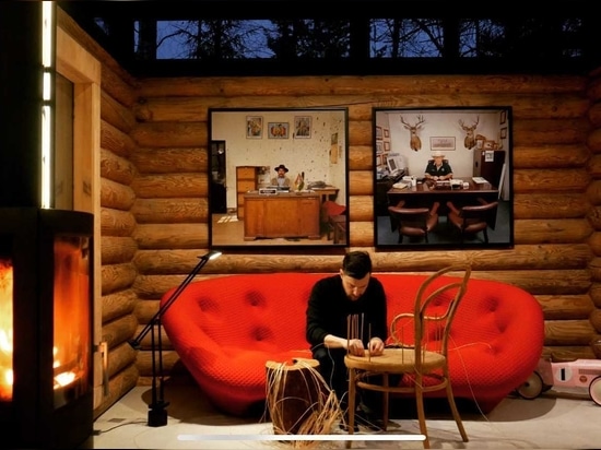 A Pile Of Logs From An Old House Were Used To Create The Bottom Half Of This New Home