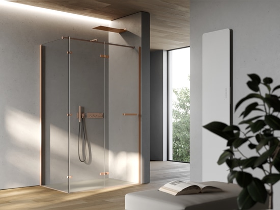 Metal-look shower enclosures: new metallic accents for the bathroom