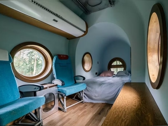 Hello Wood creates airplane-inspired tiny home for an ambitious 12-year-old client