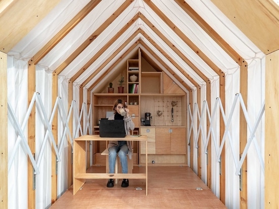 A Small Cabin-Like Structure That Can Be Compressed When Not In Use