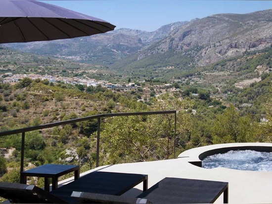 private terraces contain sunken jacuzzis