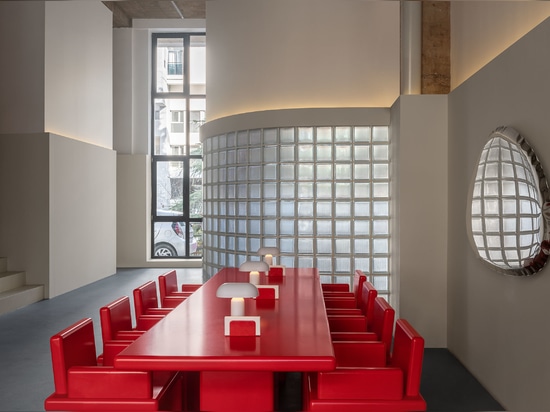 Contrasting Colours and Toy-Like Furniture Turned a New Restaurant in Tbilisi into a Viral Sensation