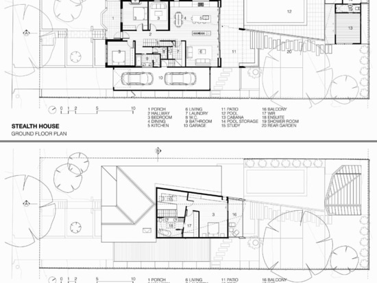 Here’s a look at the floor plan, sections, and site plan for the home.