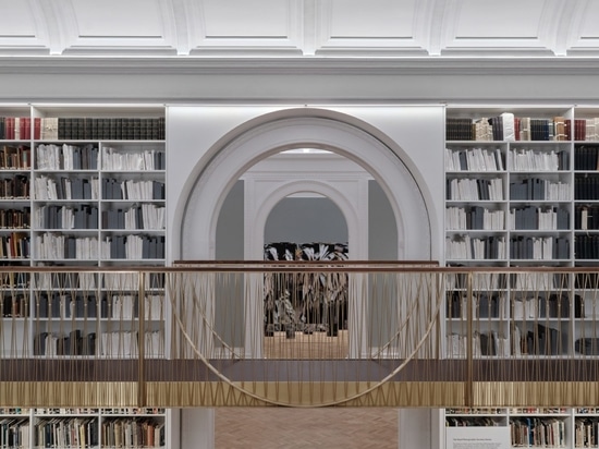 It includes a double-height library space