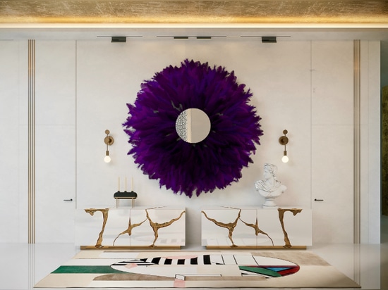 Lapiaz Sideboard by Boca do Lobo makes this artsy entrance even more incredible!