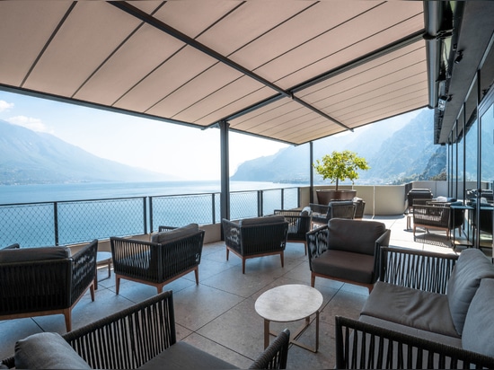 KE designs the protected space of two terraces with a view for a hospitality gem in Limone sul Garda