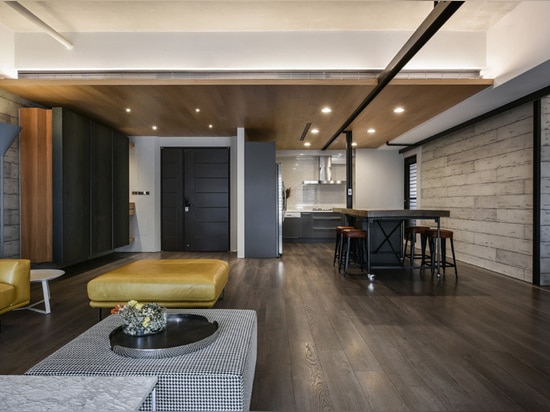 A Palette Of Wood, Metal, And Concrete For This Apartment Interior In Taiwan