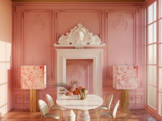 A dining room that’s as playful and vibrant as a Barbie dream house, adorned in delightful shades of pink that evoke a sense of fun and whimsy. The star of this confectionary haven is the pink Pixe...