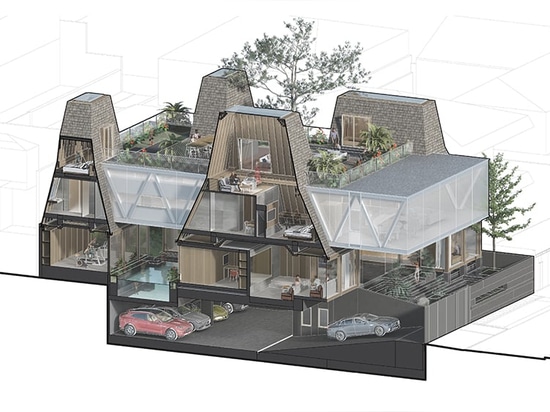 Axonometric section drawing