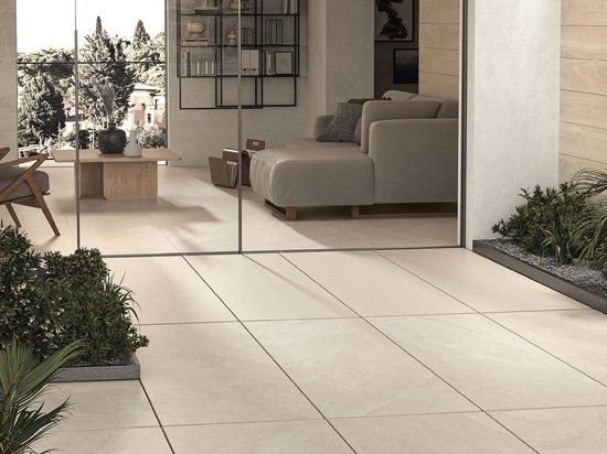 The same flooring throughout the house with Casalgrande Padana tiles