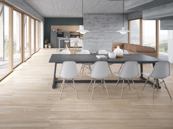 The same flooring throughout the house with Casalgrande Padana tiles