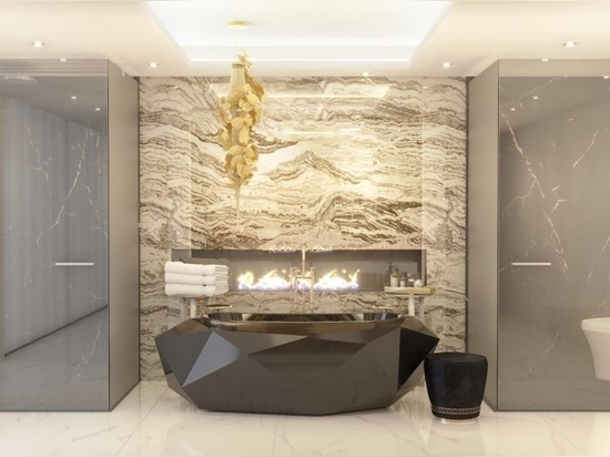 The most exclusive bathroom in Pepe Calderin‘s Miami dream house is a private retreat that defines luxury and tranquillity. The centrepiece of this opulent oasis is the Diamond bathtub, a true mast...