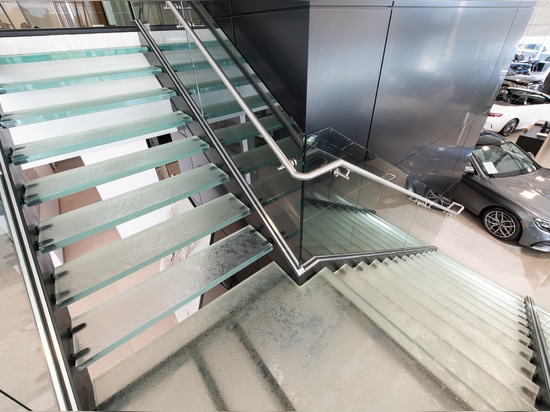 Glass Stairs at Mercedes-Benz