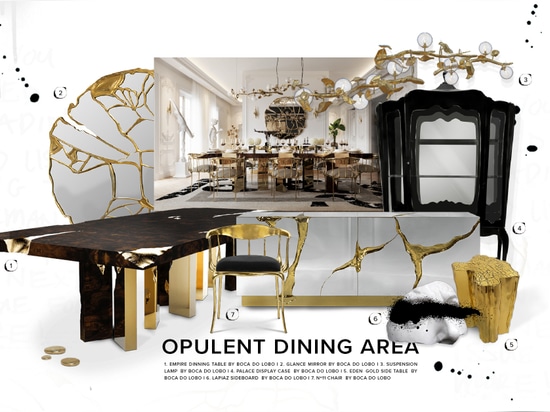 Dining Area: Opulence for Gatherings | Parisian Penthouse