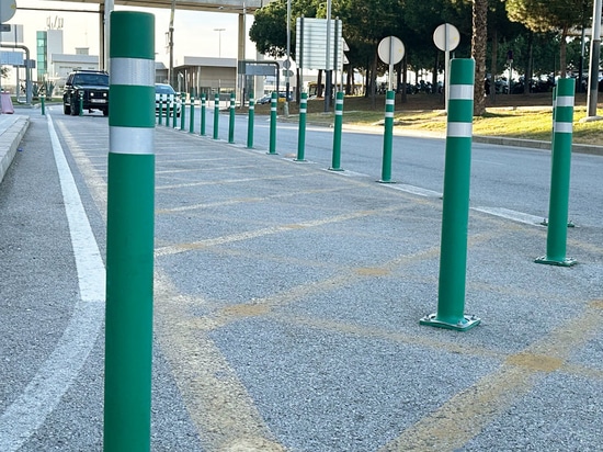 Flexible Bollards at Barcelona Airport