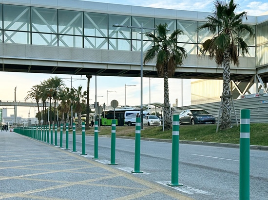 Flexible Bollards at Barcelona Airport