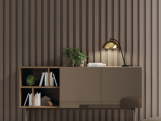 Sideboard by ON COMPACT with mirror gloss and New slatted panels