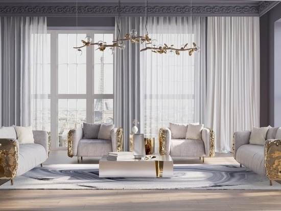 In the living room, the heart of the house, visitors will be immersed in an atmosphere of luxury and sophistication. Here, emblematic pieces from Boca do Lobo will be presented in all their splendo...