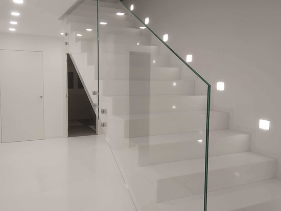 sivec white marble stairs and flooring