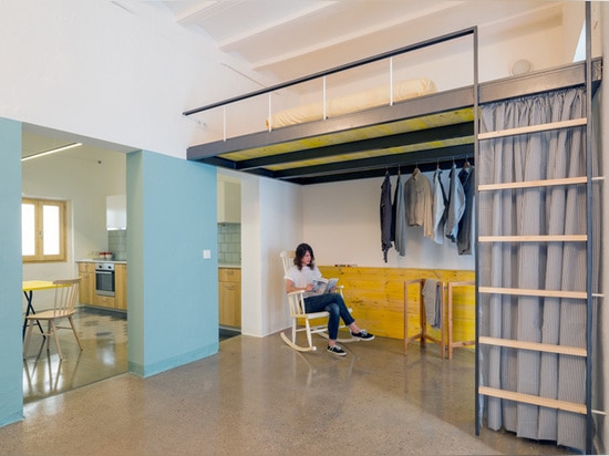 nookarchitects design the interior of a loft apartment in Barcelona