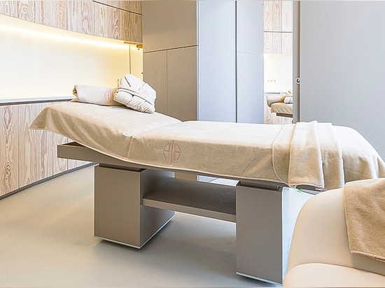 Massage tables designed by a French family-owned company.