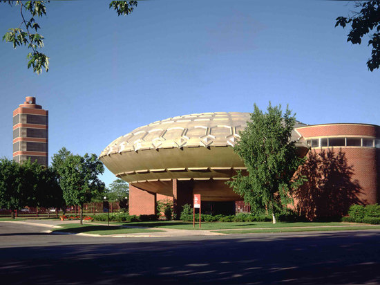 The Golden Rondelle Theatre was built for the 1964/1965 Worlds Fair in New York. It has been in Racine since 1968, showing visitors various SC Johnson-commissioned films like "Living Planet" and th...