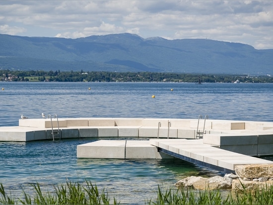 water platform in marble