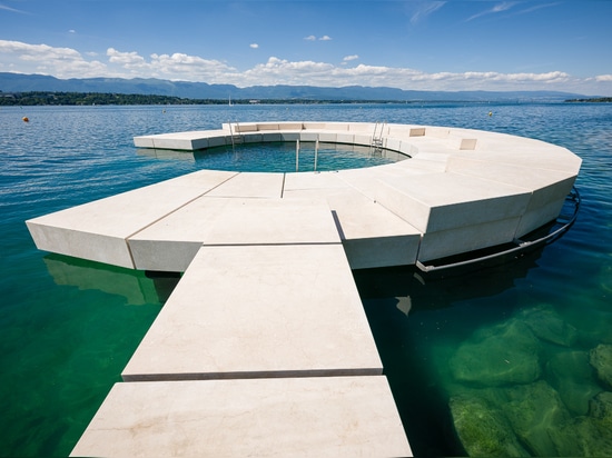 water platform in marble